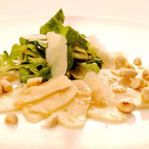 Birnencarpaccio mit meinDressing BIRNE