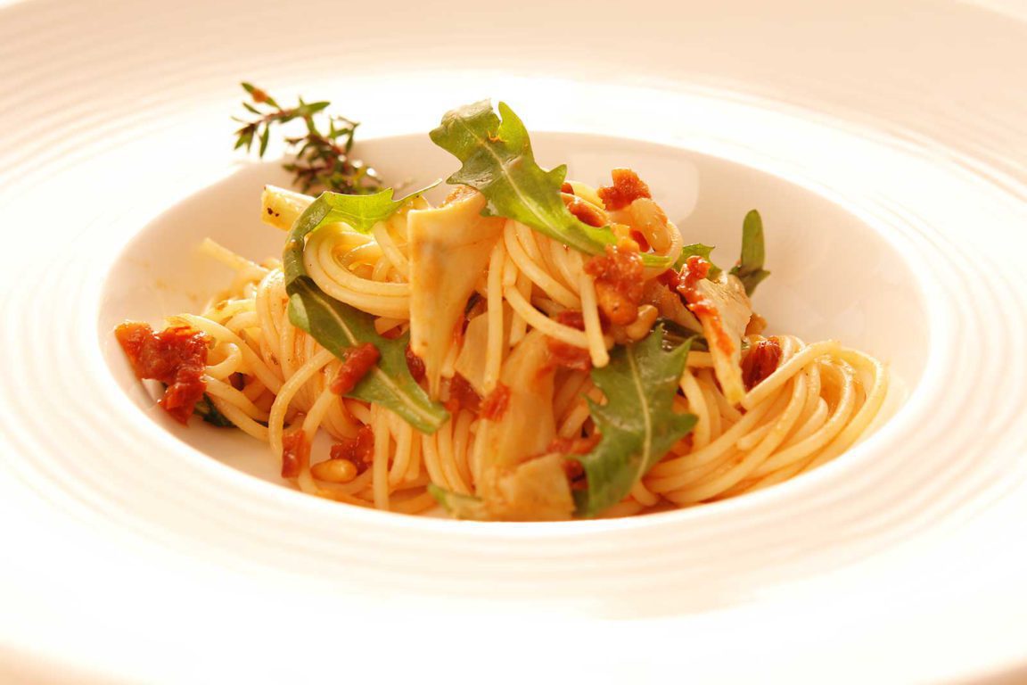 Spaghettinisalat Mit Artischocken Und MeinDressing TOMATE